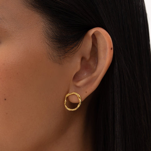 Stud Earrings ECHO - Gold